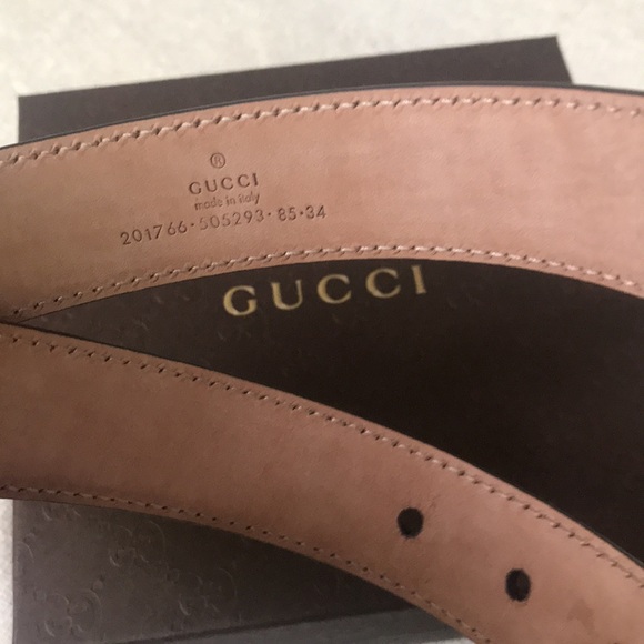 NIB Authentic Gucci leather monogram belt - Picture 5 of 10